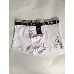 Boxer Calvin Klein de algodon para hombre, color liso, blanco BOX00008F