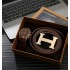 Juego de regalo para hombre reloj y faja de cuero REL00098