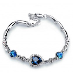 Pulsera con cristales de color azul PUL00001