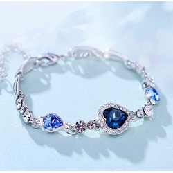 Pulsera con cristales de color azul PUL00001 Pulsera con cristales de color azul PUL00001