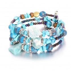 Pulsera Bosnia con cristales y piedras PUL00011