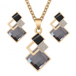 Juego de joyas hipoalergénicas con colgante de cristal de Swarovski para mujer PUL00012 Juego de joyas hipoalergénicas con colgante de cristal de Swarovski para mujer PUL00012