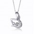 Collar con colgante de cisne con cristales de imitacion PUL00023
