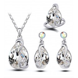 Juego de collar+anillo+aretes PUL00003 Juego de collar+anillo+aretes PUL00003