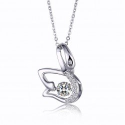 Collar con colgante de cisne con cristales de imitacion PUL00023