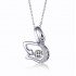 Collar con colgante de cisne con cristales de imitacion PUL00023