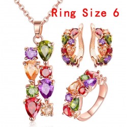 Juego de joyas con cristales de circonio PUL00024