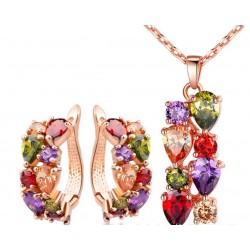 Juego de joyas con cristales de circonio PUL00025