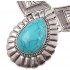 Collar de acero inoxidable con colgante de piedra en forma de lagrima PUL00017