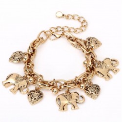 Pulsera hecha a mano diseño elefantes PUL00010
