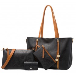 Bolso de mano para mujer, piel sintética, suave, con cremallera, gran capacidad BOL00166 Bolso de mano para mujer, piel sintética, suave, con cremallera, gran capacidad BOL00166