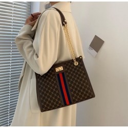 Bolso de hombro con la correa de cadena, de cuero sintético  para mujer BOL00197