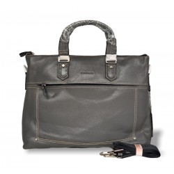 Bolso ejecutivo de cuero auténtico, maletín para computadora para hombre, cuero de vaca BOL00266