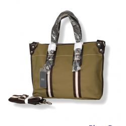 Bolso grande de cuero auténtico y de nailon unisex BOL00285