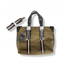 Bolso grande de cuero auténtico y de nailon unisex BOL00285