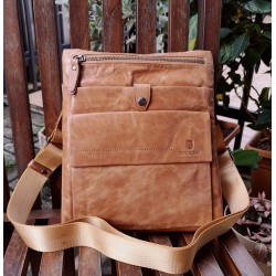 Bolso bandolera de moda de cuero auténtico para hombre, cuero de vaca BOL00340