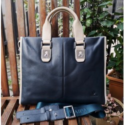 Bolso de cuero auténtico, maletín para computadora para hombre, cuero de vaca BOL00341