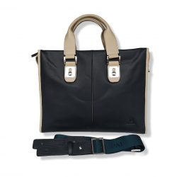 Bolso de cuero auténtico, maletín para computadora para hombre, cuero de vaca BOL00341