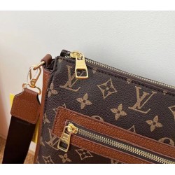 Bolso cruzado unisex de marca, estilo LV,color café  BOL00364