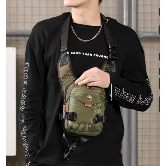 Bolso cruzado de nailon impermeable para hombre BOL00385 Bolso cruzado de nailon impermeable para hombre BOL00385