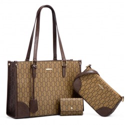 Juego de bolsos de 3 piezas de cuero sintetico  para mujer BOL00394