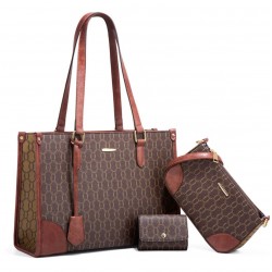 Juego de bolsos de 3 piezas de cuero sintetico  para mujer BOL00394