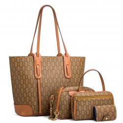 Juego de bolsos de 4 piezas de cuero sintetico  para mujer BOL00395