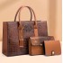 Juego de bolsos de moda de 3 piezas de cuero sintetico  para mujer BOL00397