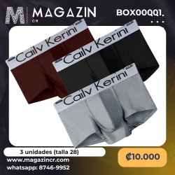 Boxers para hombre Cailv Kerini, juego de 3 unidades (cafe,gris,negro) BOX00001