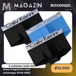 Boxers para hombre Cailv Kerini, juego de 3 unidades (negro,azul,negro) BOX00001