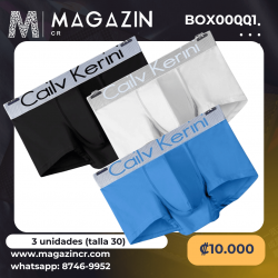 Boxers para hombre Cailv Kerini, juego de 3 unidades (negro,azul,blanco) BOX00001