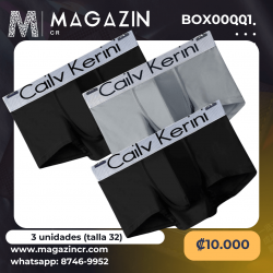 Boxers para hombre Cailv Kerini, juego de 3 unidades (negro,gris,negro) BOX00001