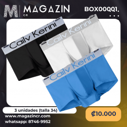 Boxers para hombre Cailv Kerini, juego de 3 unidades (negro,azul,blanco) BOX00001