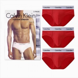 Calzoncillos Calvin Klein de algodón para hombre, color rojo BOX00013E