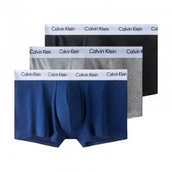 Boxer Calvin Klein lisos de algodón para hombre, color azul BOX00016B