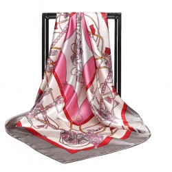 Pañuelo de seda para mujer grande, cuadrado y satinado BUF00001E