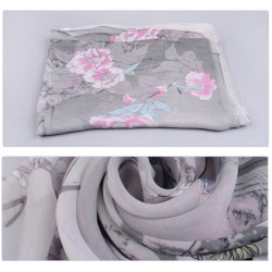 Bufanda de gasa ligera con estampado floral BUF00006K Bufanda de gasa ligera con estampado floral BUF00006K