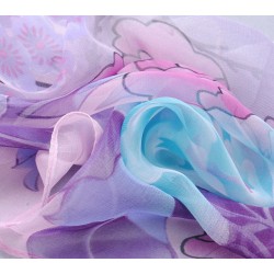 Bufanda de gasa ligera con estampado floral BUF00007C Bufanda de gasa ligera con estampado floral BUF00007C