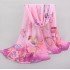 Bufanda de gasa ligera con estampado floral BUF00006B