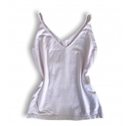Camiseta elástica sin mangas cuello V para mujer CAM00020