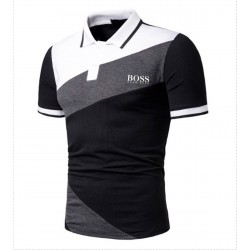Camisa tipo polo para hombre, tela fría, Hugo Boss (blanco/grisl) CAM00209A