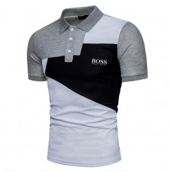 Camisa tipo polo para hombre, tela fría, Hugo Boss (gris) CAM00210B
