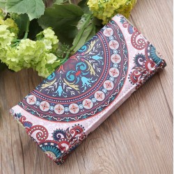 Billetera de cuero sintetico con diseño floral, linda, suave CAR00039
