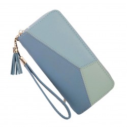 Cartera de piel sintética grande con cremallera alrededor de la cartera CAR00040