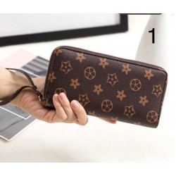 Cartera larga con el zíper para mujer, cartera de mano cuero sintetico, diseño clásico CAR00059