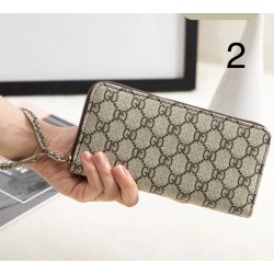 Cartera larga con el zíper para mujer, cartera de mano cuero sintetico, diseño clásico CAR00059