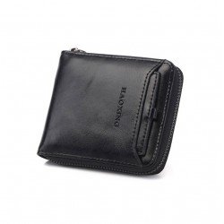 Billetera  con zíper  y con porte tarjeta de cuero sintético para hombre CAR00061