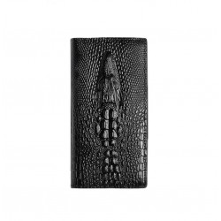 Billetera larga de cuero sintético, imitación de piel de cocodrilo,  para hombre CAR00063