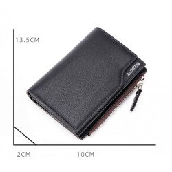 Billetera pequeña de cuero sintético para hombre CAR00066