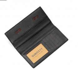 Billetera larga de cuero sintetico unisex CAR00070 Billetera larga de cuero sintetico unisex CAR00070